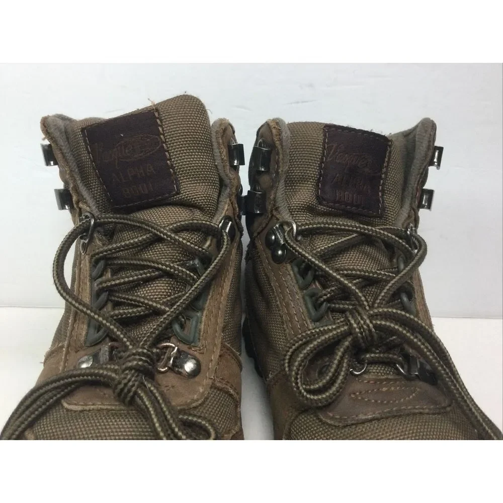 Vasque Alpha Mens Size 6.5 Hiking Boots 7429 Brown Leather / Nylon Lace Up Trail